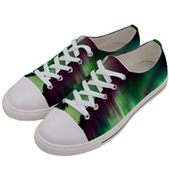 Aurora Borealis Northern Lights Nature Women s Low Top Canvas Sneakers by Ravend