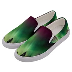 Aurora Borealis Northern Lights Nature Men s Canvas Slip Ons by Ravend