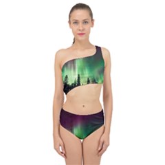 Aurora Borealis Northern Lights Nature Spliced Up Two Piece Swimsuit by Ravend