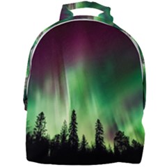 Aurora Borealis Northern Lights Nature Mini Full Print Backpack by Ravend