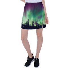 Aurora Borealis Northern Lights Nature Tennis Skirt by Ravend