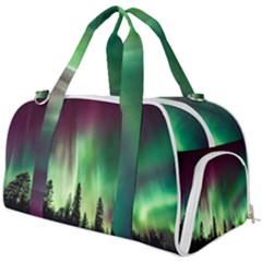 Aurora Borealis Northern Lights Nature Burner Gym Duffel Bag by Ravend