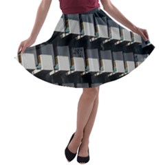 Balcony Pattern A-line Skater Skirt by artworkshop