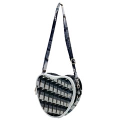 Balcony Pattern Heart Shoulder Bag by artworkshop