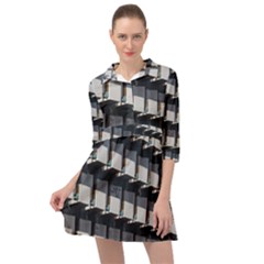 Balcony Pattern Mini Skater Shirt Dress by artworkshop