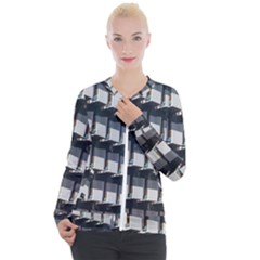 Balcony Pattern Casual Zip Up Jacket by artworkshop