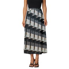 Balcony Pattern Classic Midi Chiffon Skirt