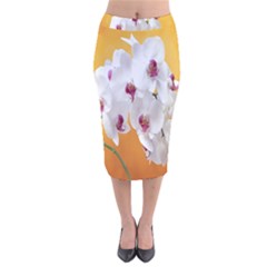 Boards Decoration Flower Flower Room Velvet Midi Pencil Skirt by artworkshop