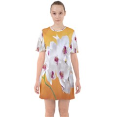 Boards Decoration Flower Flower Room Sixties Short Sleeve Mini Dress by artworkshop