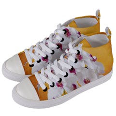 Boards Decoration Flower Flower Room Women s Mid-top Canvas Sneakers by artworkshop