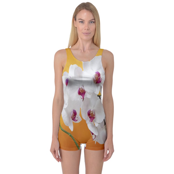 Boards Decoration Flower Flower Room One Piece Boyleg Swimsuit