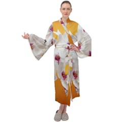 Boards Decoration Flower Flower Room Maxi Velour Kimono by artworkshop