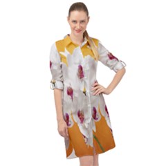 Boards Decoration Flower Flower Room Long Sleeve Mini Shirt Dress by artworkshop