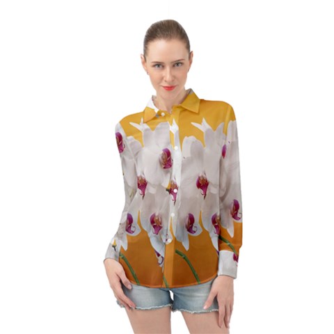 Boards Decoration Flower Flower Room Long Sleeve Chiffon Shirt by artworkshop