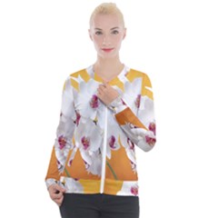 Boards Decoration Flower Flower Room Casual Zip Up Jacket by artworkshop