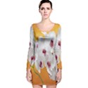 Boards Decoration Flower Flower Room Long Sleeve Velvet Bodycon Dress View1