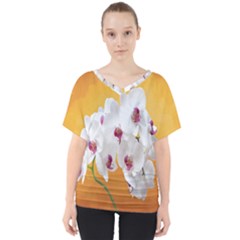 Boards Decoration Flower Flower Room V-neck Dolman Drape Top by artworkshop