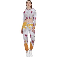 Boards Decoration Flower Flower Room Cropped Zip Up Lounge Set by artworkshop