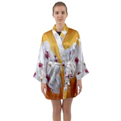 Boards Decoration Flower Flower Room Long Sleeve Satin Kimono by artworkshop