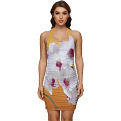 Boards Decoration Flower Flower Room Sleeveless Wide Square Neckline Ruched Bodycon Dress by artworkshop