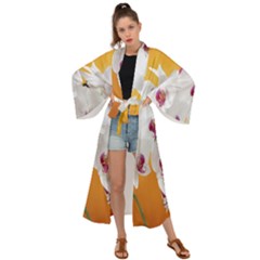 Boards Decoration Flower Flower Room Maxi Kimono by artworkshop