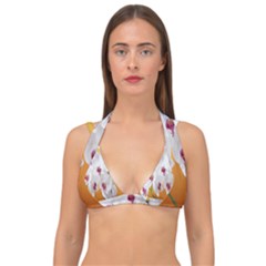 Boards Decoration Flower Flower Room Double Strap Halter Bikini Top by artworkshop