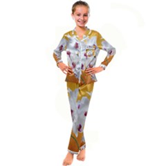 Boards Decoration Flower Flower Room Kid s Satin Long Sleeve Pajamas Set by artworkshop