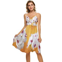 Boards Decoration Flower Flower Room Sleeveless Tie Front Chiffon Dress by artworkshop