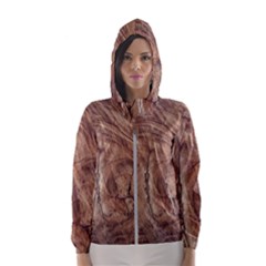 Brown Close Up Hd Wallpaper Surface Women s Hooded Windbreaker by artworkshop