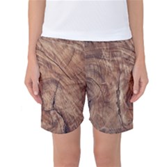 Brown Close Up Hd Wallpaper Surface Women s Basketball Shorts by artworkshop