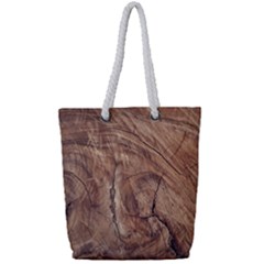 Brown Close Up Hd Wallpaper Surface Full Print Rope Handle Tote (small) by artworkshop