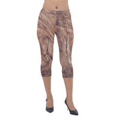 Brown Close Up Hd Wallpaper Surface Lightweight Velour Capri Leggings  by artworkshop