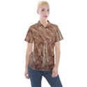 Brown Close Up Hd Wallpaper Surface Women s Short Sleeve Pocket Shirt View1