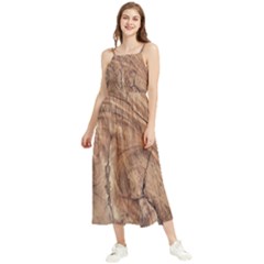 Brown Close Up Hd Wallpaper Surface Boho Sleeveless Summer Dress by artworkshop