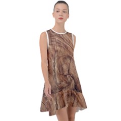 Brown Close Up Hd Wallpaper Surface Frill Swing Dress by artworkshop