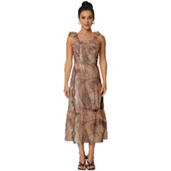 Brown Close Up Hd Wallpaper Surface Tie-strap Tiered Midi Chiffon Dress by artworkshop