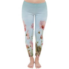 Cosmos Flower Blossom In Garden Classic Winter Leggings by artworkshop