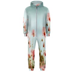 Cosmos Flower Blossom In Garden Hooded Jumpsuit (men)