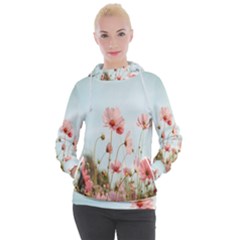 Cosmos Flower Blossom In Garden Women s Hooded Pullover by artworkshop