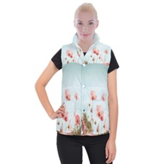 Cosmos Flower Blossom In Garden Women s Button Up Vest by artworkshop