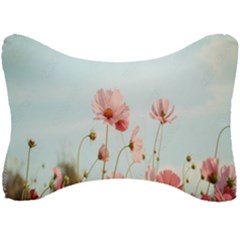 Cosmos Flower Blossom In Garden Seat Head Rest Cushion by artworkshop