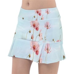 Cosmos Flower Blossom In Garden Classic Tennis Skirt by artworkshop