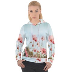 Cosmos Flower Blossom In Garden Women s Overhead Hoodie by artworkshop