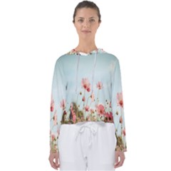 Cosmos Flower Blossom In Garden Women s Slouchy Sweat by artworkshop