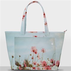 Cosmos Flower Blossom In Garden Back Pocket Shoulder Bag  by artworkshop