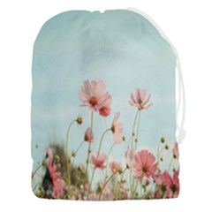 Cosmos Flower Blossom In Garden Drawstring Pouch (3xl) by artworkshop