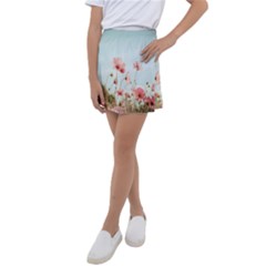 Cosmos Flower Blossom In Garden Kids  Tennis Skirt by artworkshop