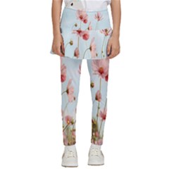 Cosmos Flower Blossom In Garden Kids  Skirted Pants