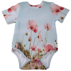 Cosmos Flower Blossom In Garden Baby Short Sleeve Bodysuit by artworkshop