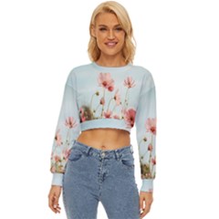 Cosmos Flower Blossom In Garden Lightweight Long Sleeve Sweatshirt by artworkshop